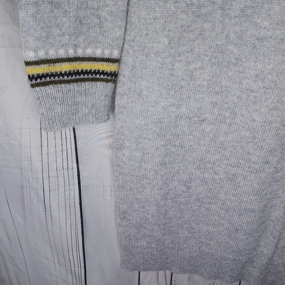 Cynthia Rowley Wool Blend Grey Fair Isle Sweater Dress - Women's M - Picture 6 of 14